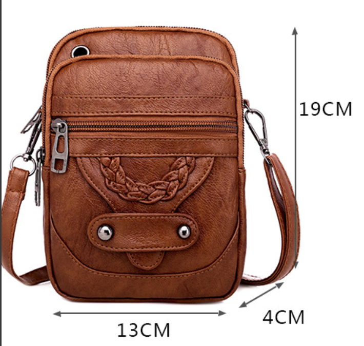 Carice | Bolsa de Couro Vintage Durável e Versátil