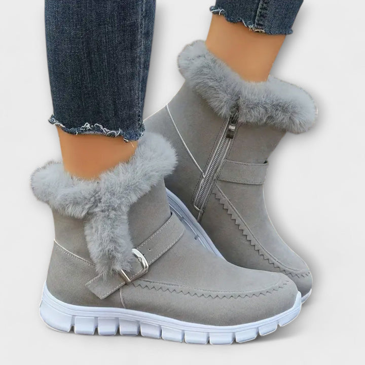 Anny-Botas de tornozelo quentes e forradas