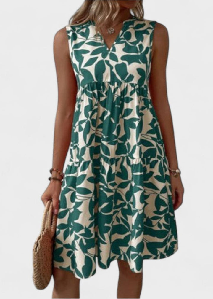 Sofia – Vestido de Verão Floral em Linha-A