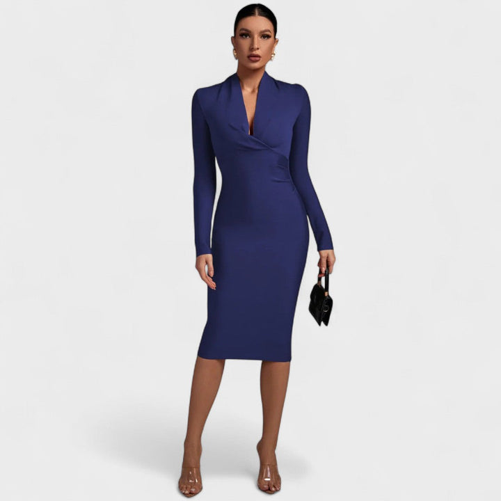 Samara | Vestido de Manga Comprida com Decote em V