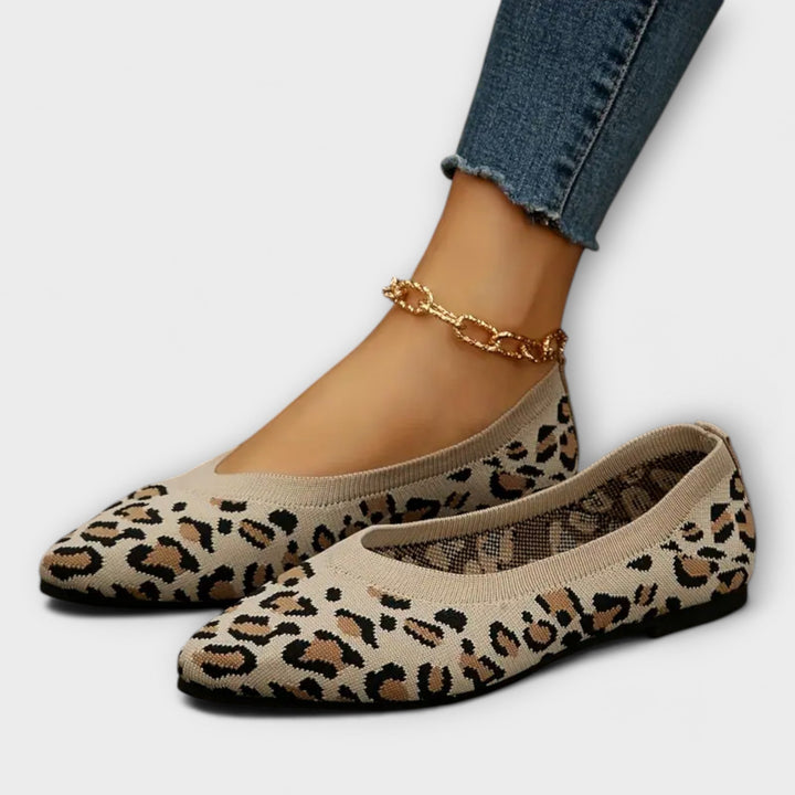 Paula-Sabrinas de renda com estampado de leopardo