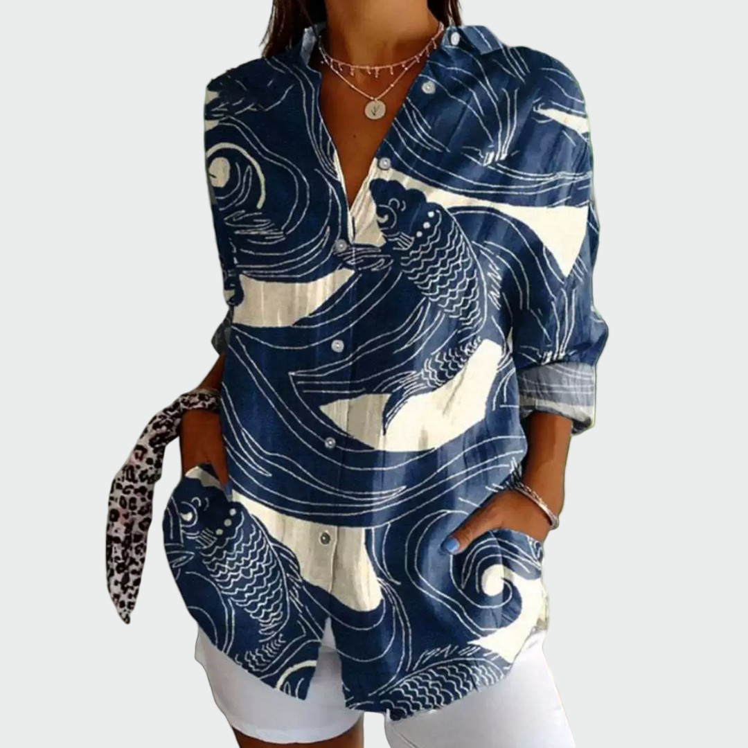 Camisa estilosa com estampa floral