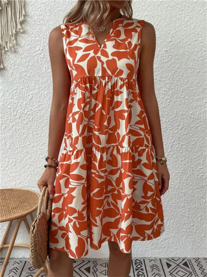 Sofia – Vestido de Verão Floral em Linha-A