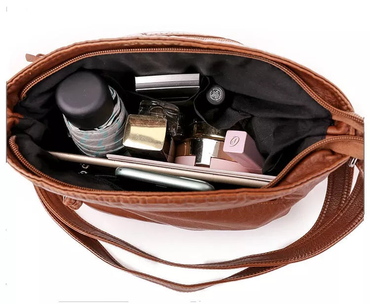 Freya | Bolsa de Ombro em Couro Legítimo com Conforto