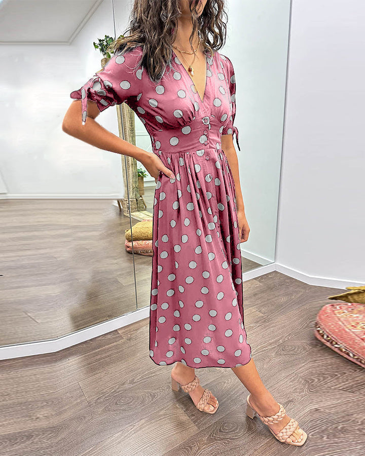 Monica™ | Vestido Elegante de Bolinhas