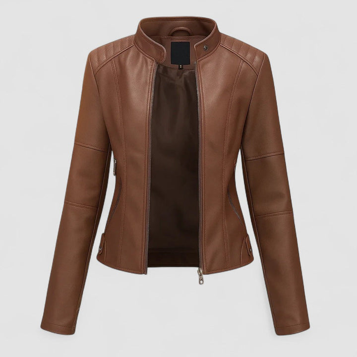 Jeniffer | Casaco de Couro Moderno