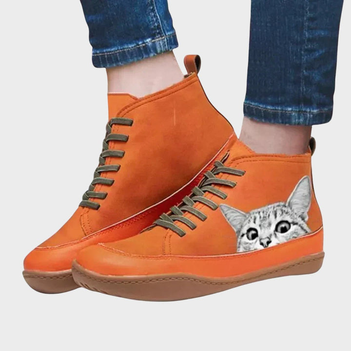 Kitty- Botas de couro para amantes de gatos