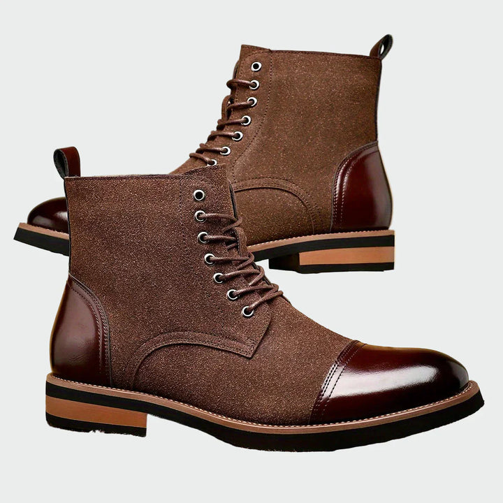Botins de couro Oxford