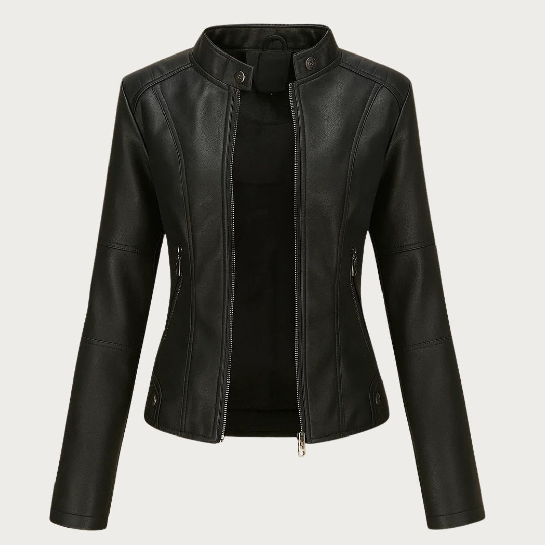 Jeniffer | Casaco de Couro Moderno