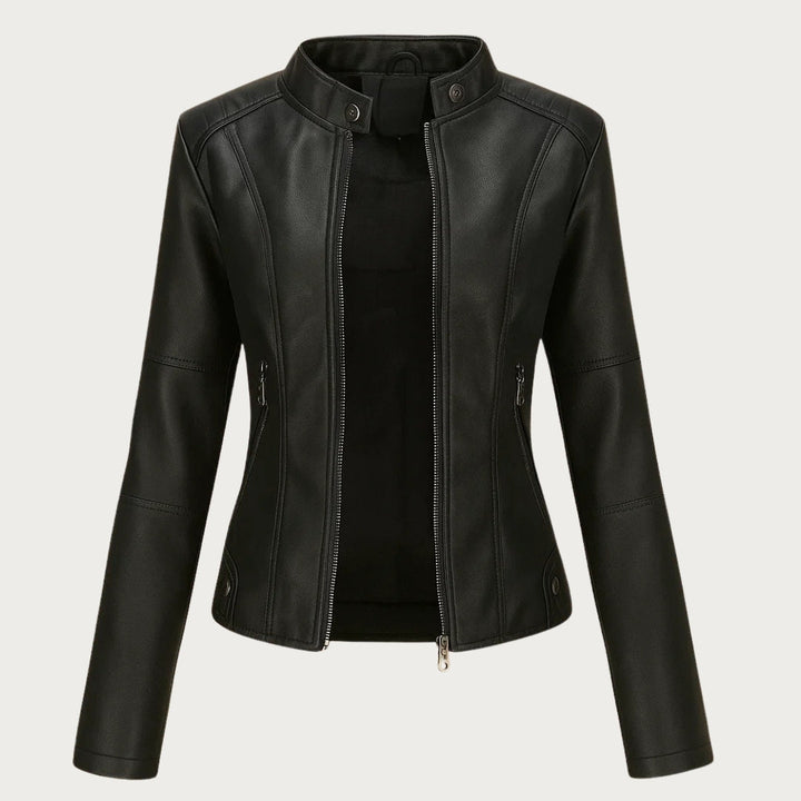 Jeniffer | Casaco de Couro Moderno