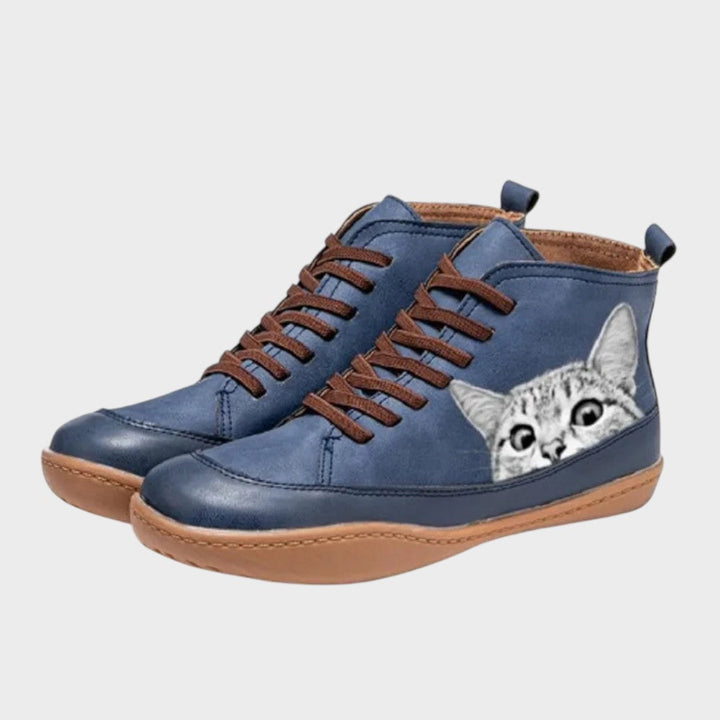 Kitty- Botas de couro para amantes de gatos