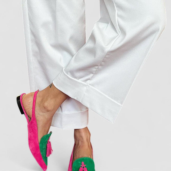 Frendessa | Bailarinas com franjas e tira no tornozelo