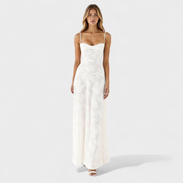 Verona - Vestido maxi em renda floral