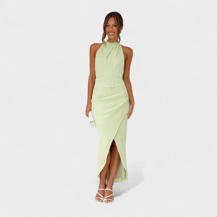 Camila - Vestido comprido com pregas