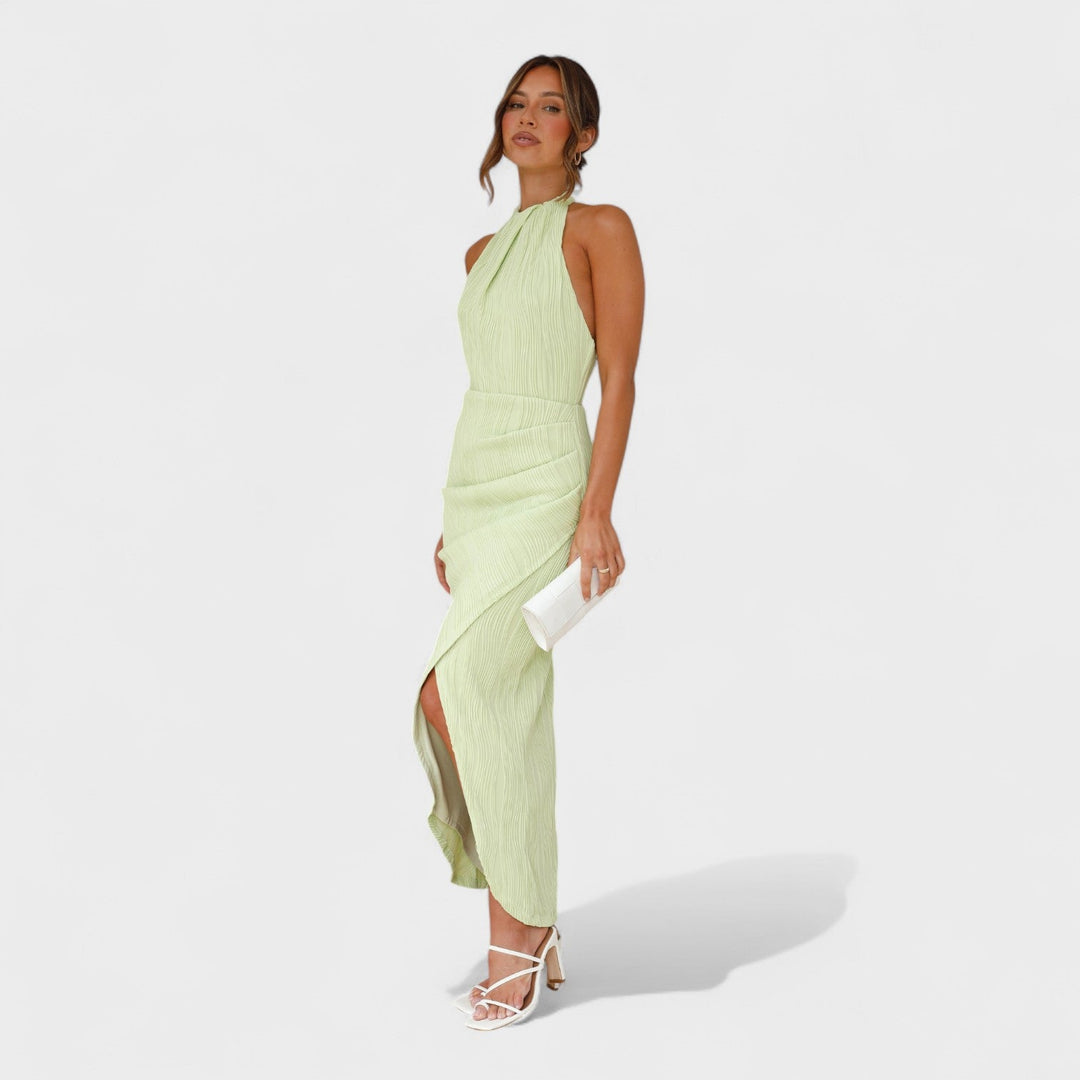 Camila - Vestido comprido com pregas