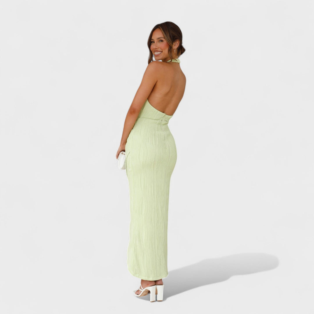 Camila - Vestido comprido com pregas