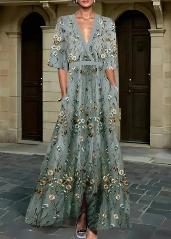 Romi - Vestido maxi floral elegante