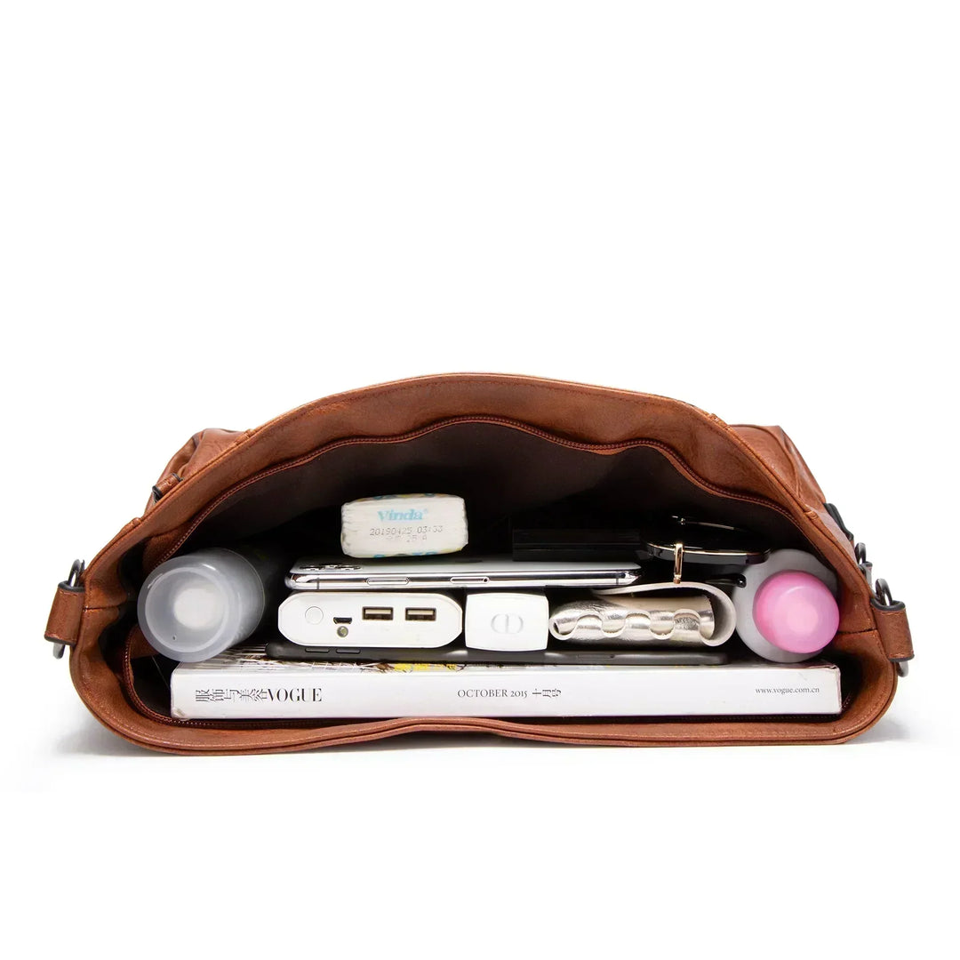 Nora | Bolsa De Couro Prática E Espaçosa Para Todo Dia