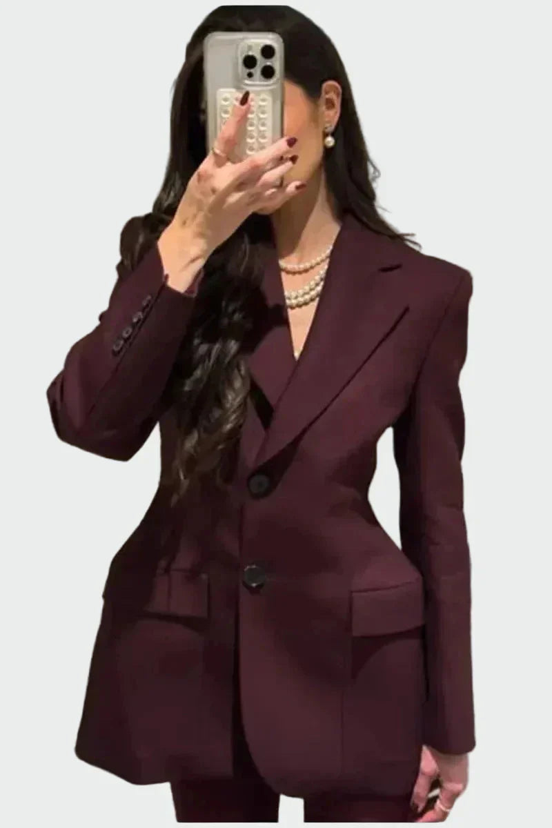 Blazer com Linha Impressionante e Botões