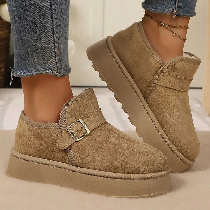 Aurora | Botas com plataforma em camurça sintética com forro quente e sola antiderrapante