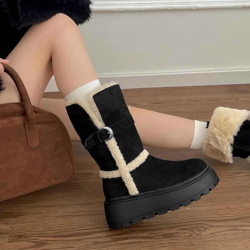 Danna | Botas com plataforma de inverno com design moderno e aconchegante