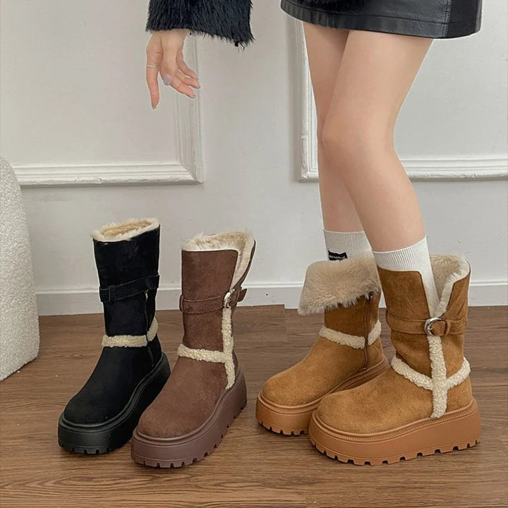 Danna | Botas com plataforma de inverno com design moderno e aconchegante