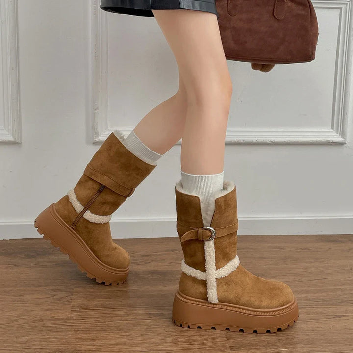 Danna | Botas com plataforma de inverno com design moderno e aconchegante