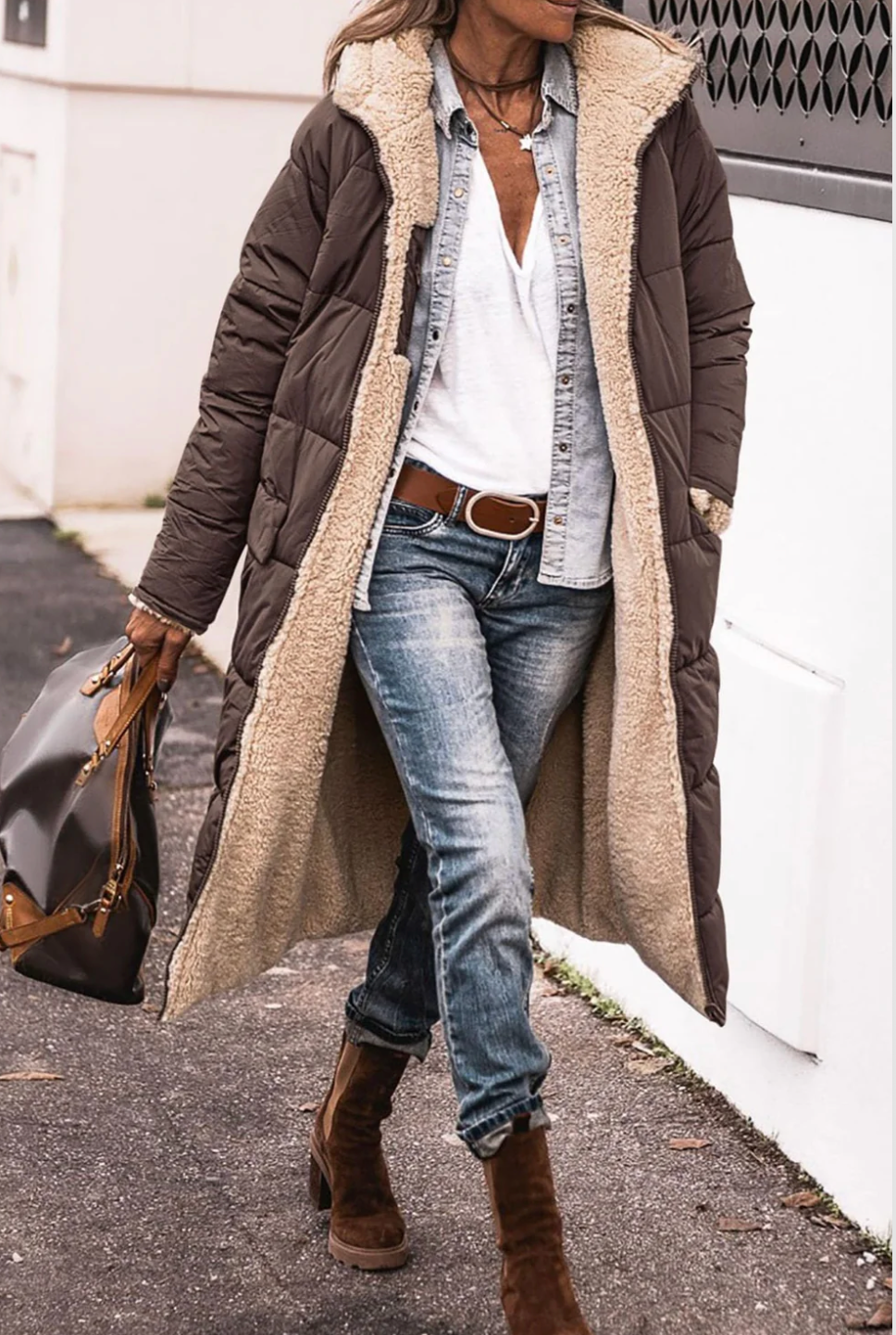 Tânia - Casaco Quente Dupla Face