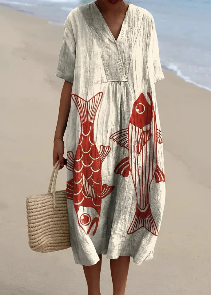 Imelda | Elegante vestido geométrico