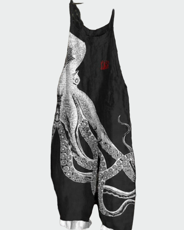 Macacão feminino de perna larga