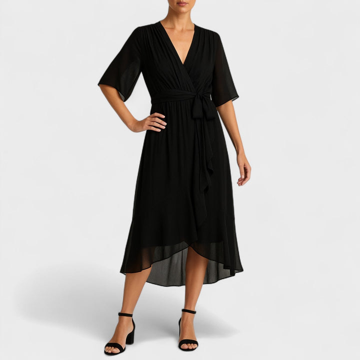 Yalina - Vestido elegante à volta da cintura com cintura ajustável