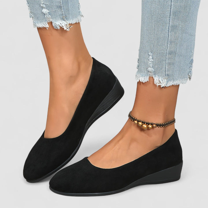 Éliane | Bailarinas confortáveis com salto compensado