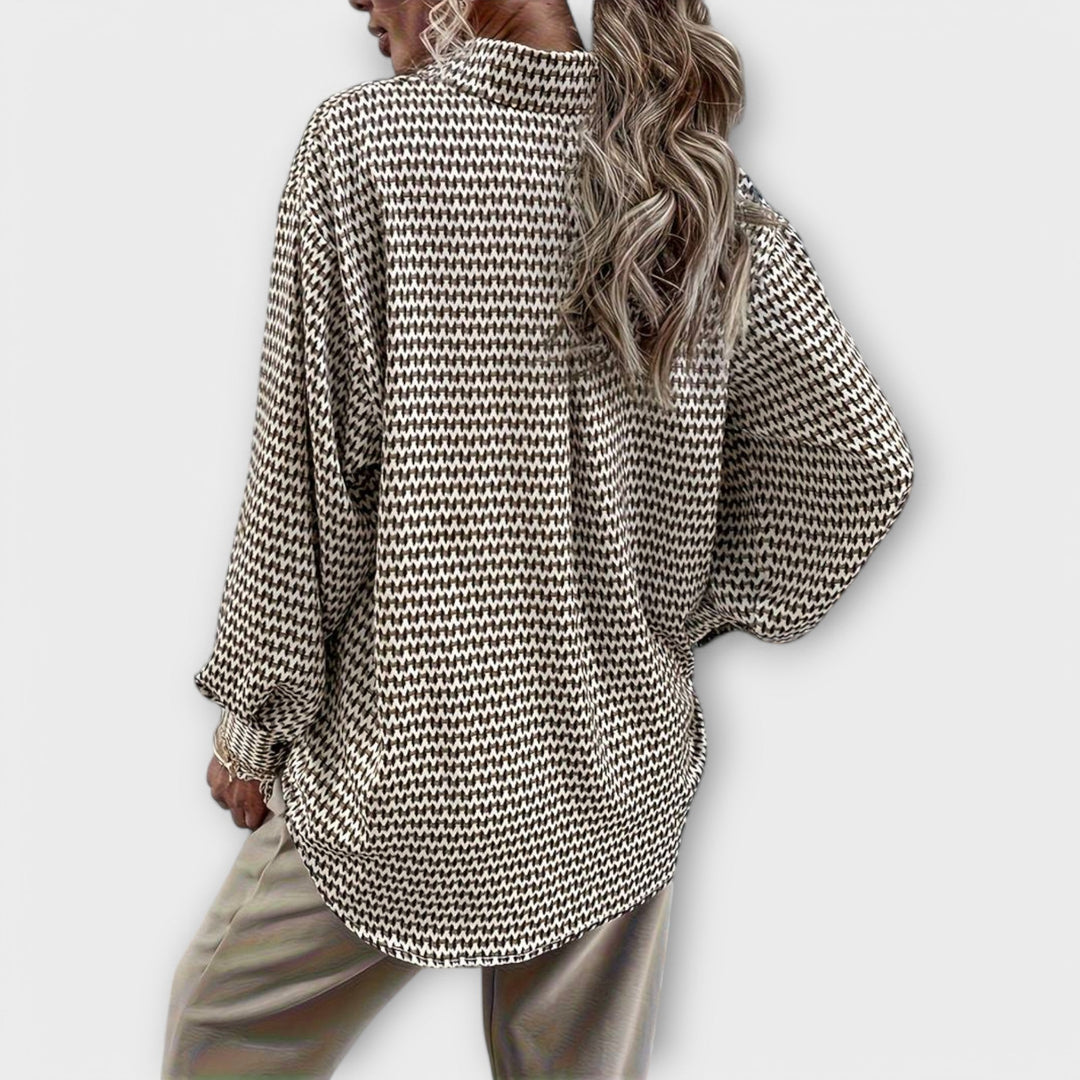 Ashley - Blusa Vintage de Manga Longa