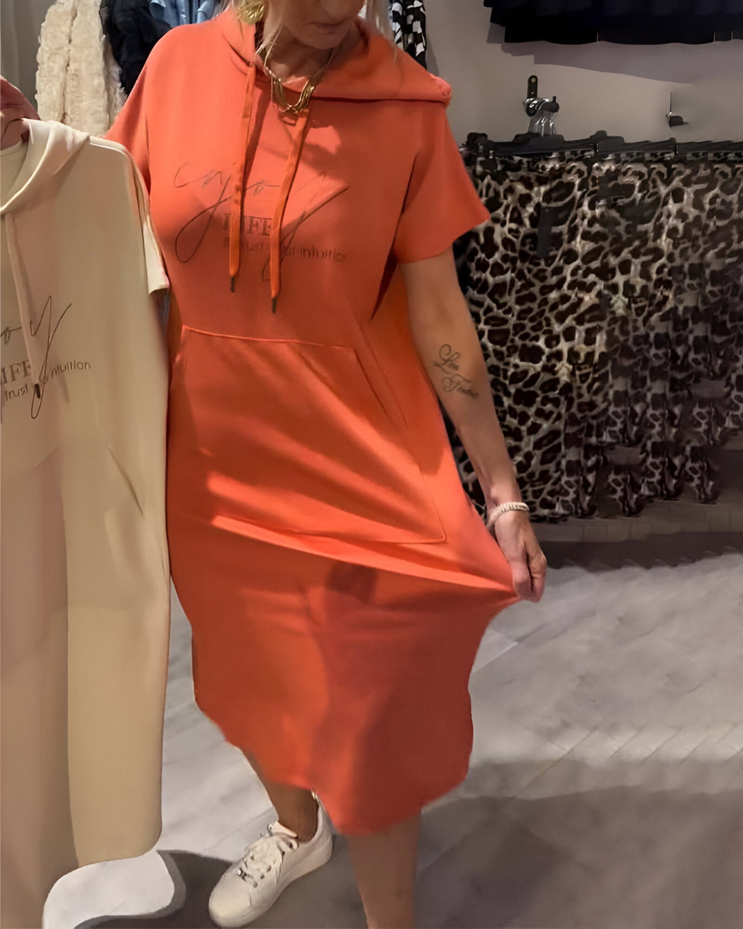 Saskia™ | Vestido casual com capuz