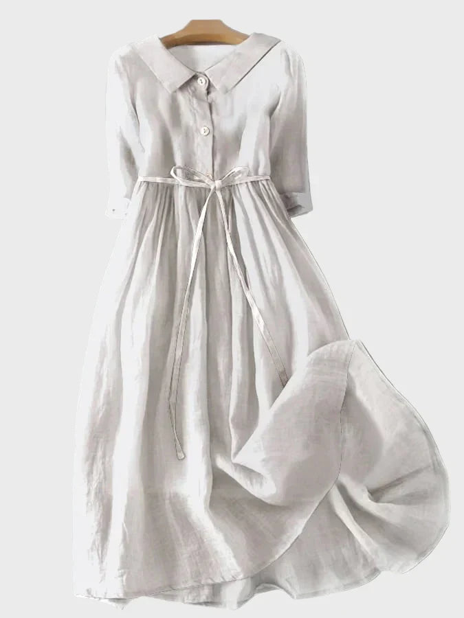 Vestido com Gola Elegante