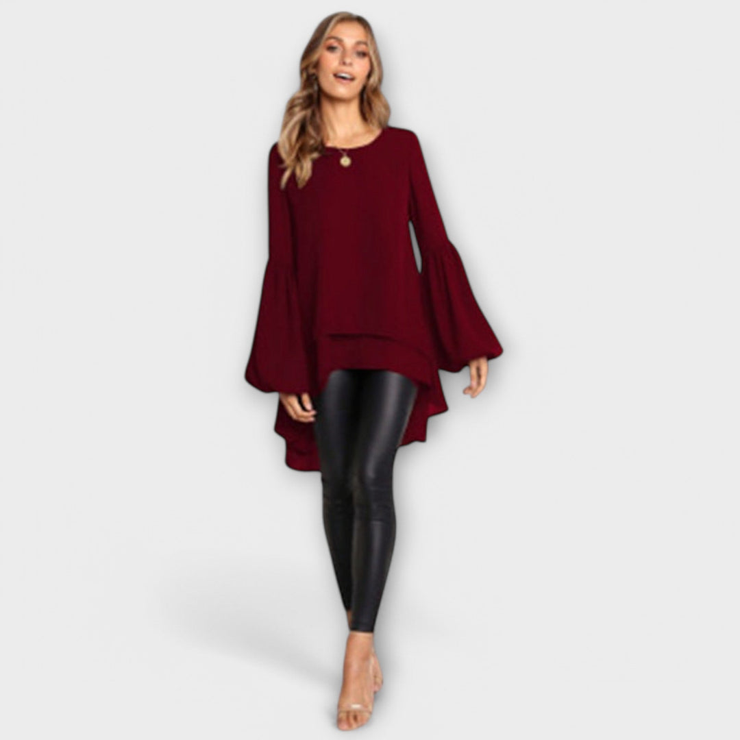 Aria - A blusa de primavera perfeita com um decote redondo