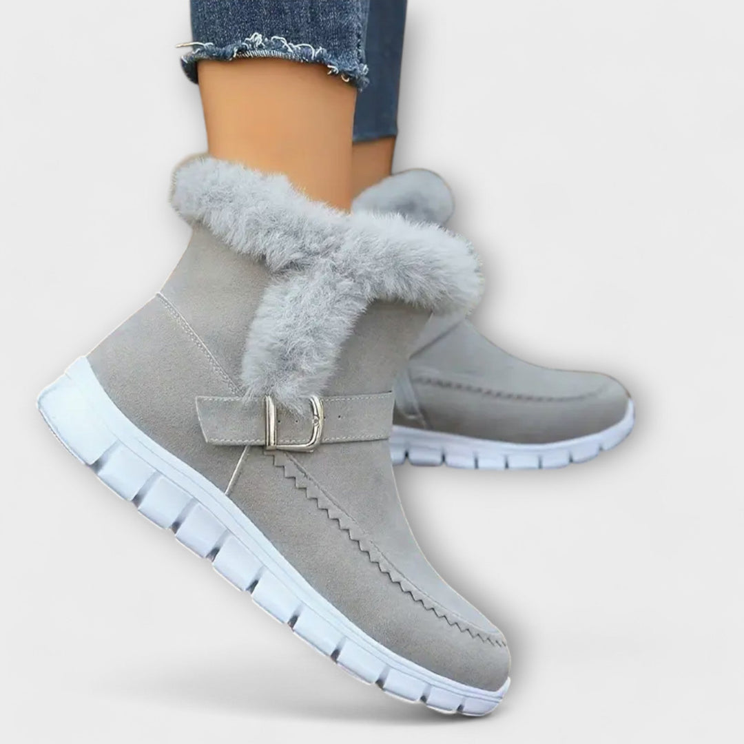 Anny-Botas de tornozelo quentes e forradas