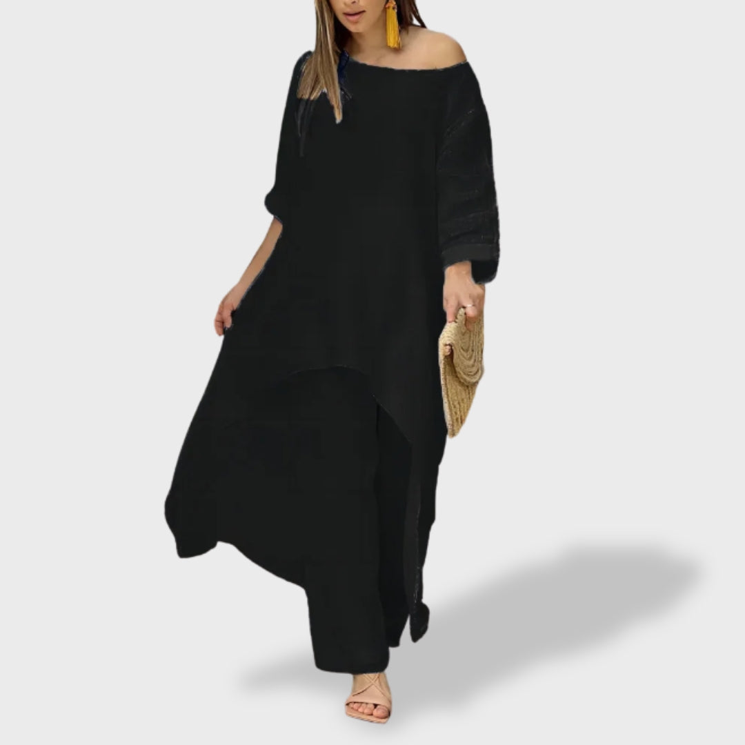 Filipa™ | Conjunto Leve de Linho para as Férias