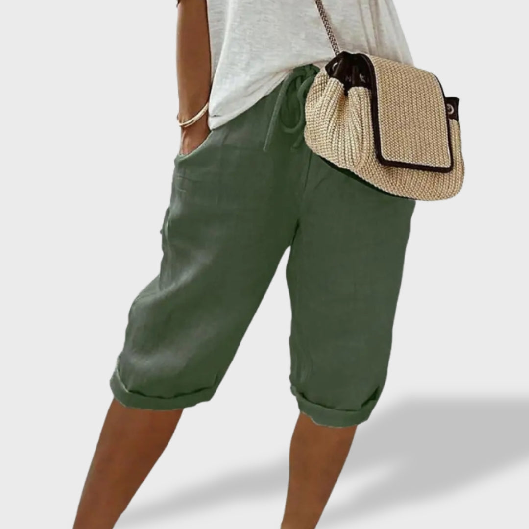 Mariana™ ｜ Calções Leves de Algodão e Linho