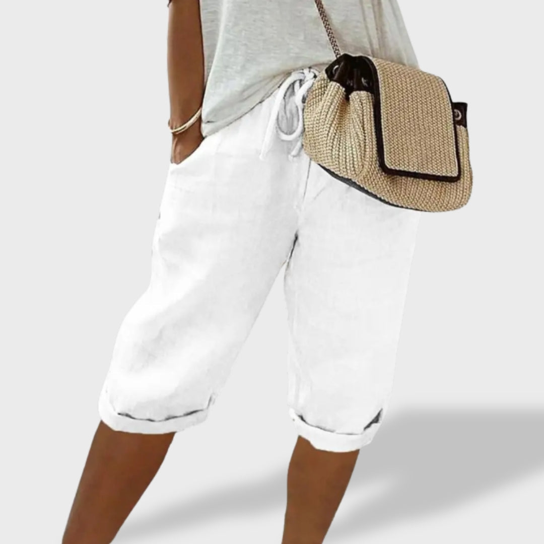 Mariana™ ｜ Calções Leves de Algodão e Linho