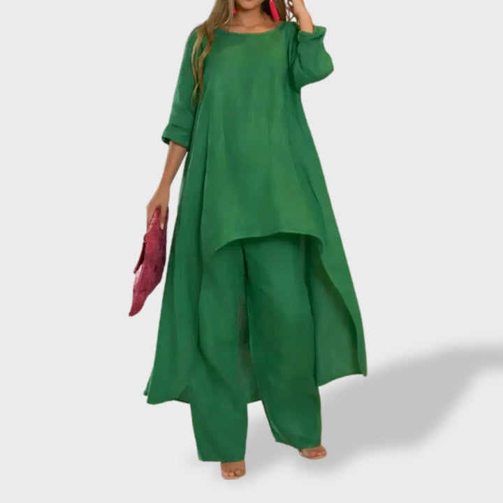 Filipa™ | Conjunto Leve de Linho para as Férias