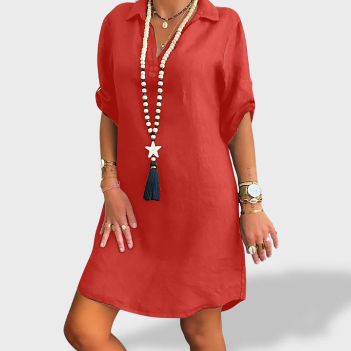 Vitória™ | Vestido Fresco de Linho de Verão