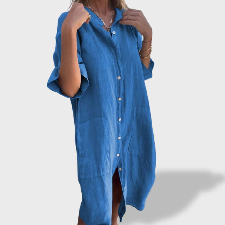 Beatriz™｜Vestido Solto em Linho