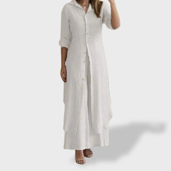 Vivenne | Conjunto de duas peças de linho de luxo