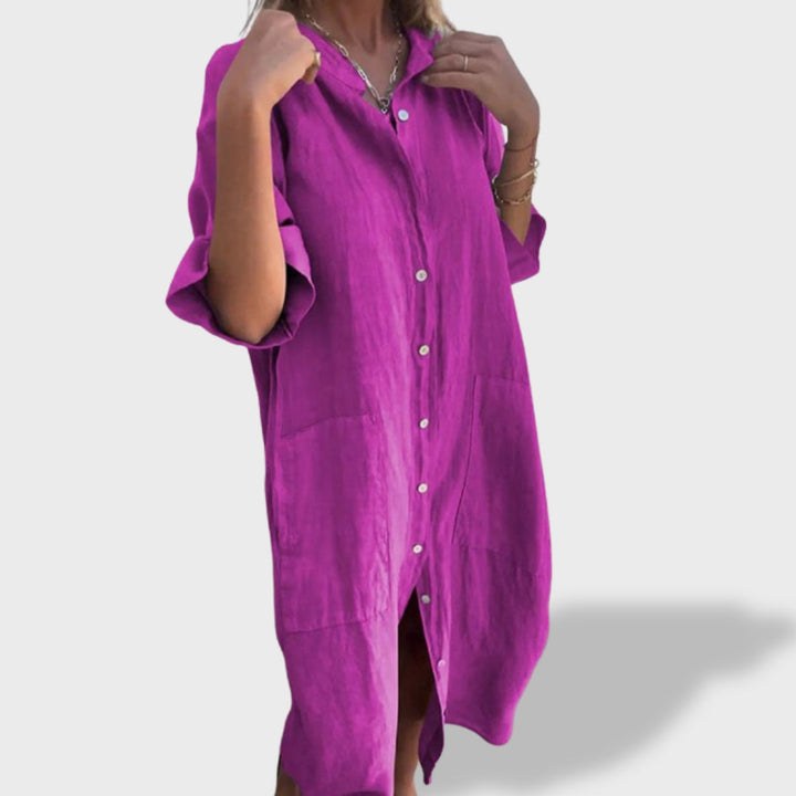 Beatriz™｜Vestido Solto em Linho