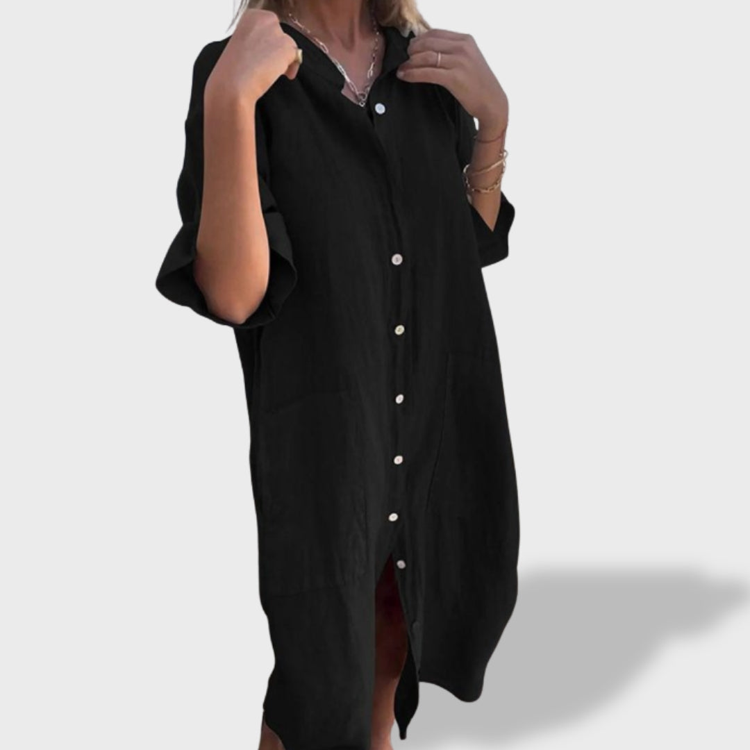 Beatriz™｜Vestido Solto em Linho