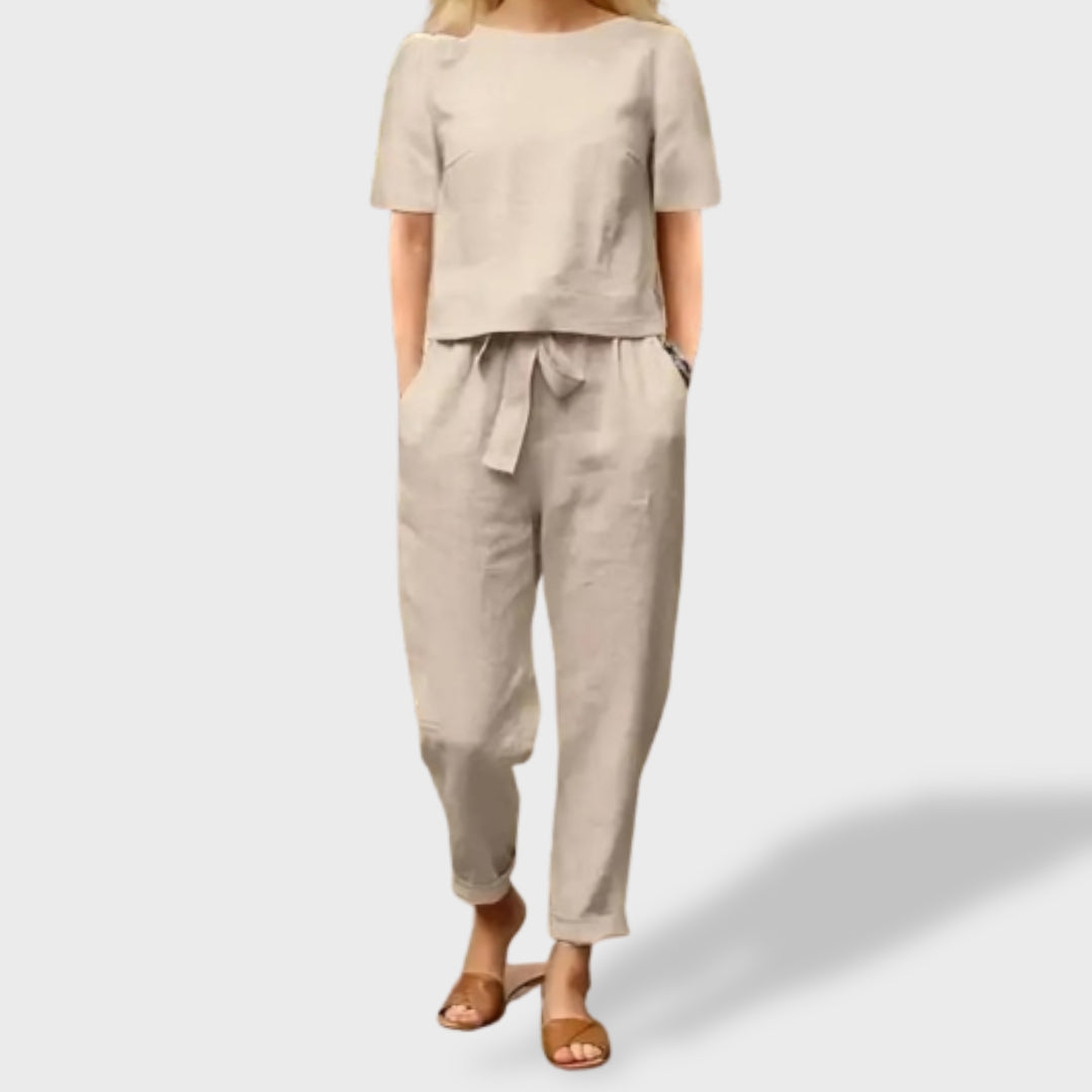 Helena™｜Conjunto de Verão – Linho e Algodão