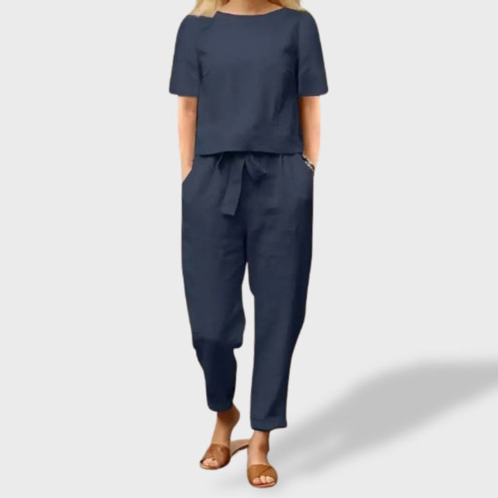 Helena™｜Conjunto de Verão – Linho e Algodão