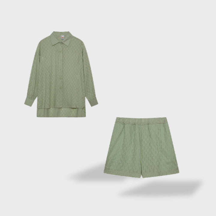 Maud | Conjunto de camisa e shorts de linho chique