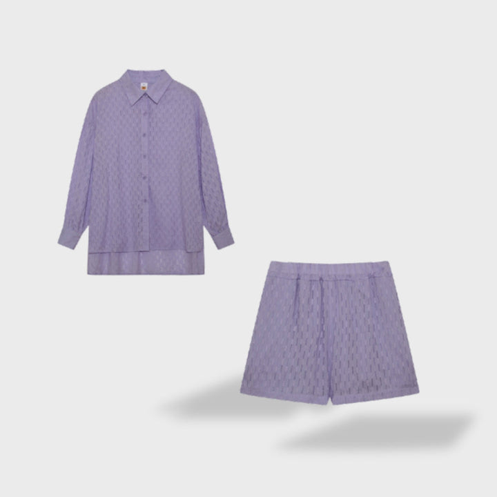 Maud | Conjunto de camisa e shorts de linho chique